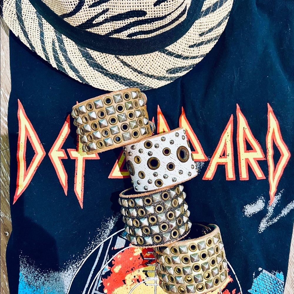 BALTAZAR leather cuff bracelets RARE FIND - Picture 3 of 7